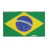Adesivo Bandeira Brasil Resinada 5x8cm Universal