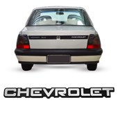 Emblema Chevrolet Cinza Fundo Preto Monza 91/96