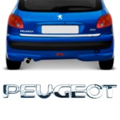 Emblema Porta Malas Peugeot Cromado Peugeot 206 2001/2011