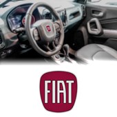 Emblema Volante Fiat Vermelho 41mm Carros Fiat