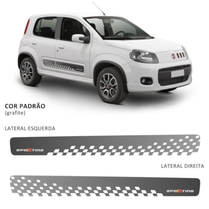 Adesivo Fiat Uno Sporting 2013 Faixa Lateral Carro Uns2013