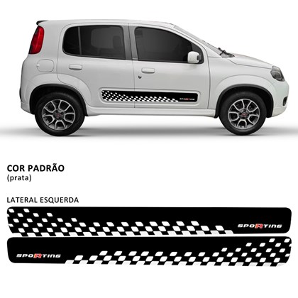 Adesivo Fiat Uno Sporting 2013 Faixa Lateral Carro Uns2013