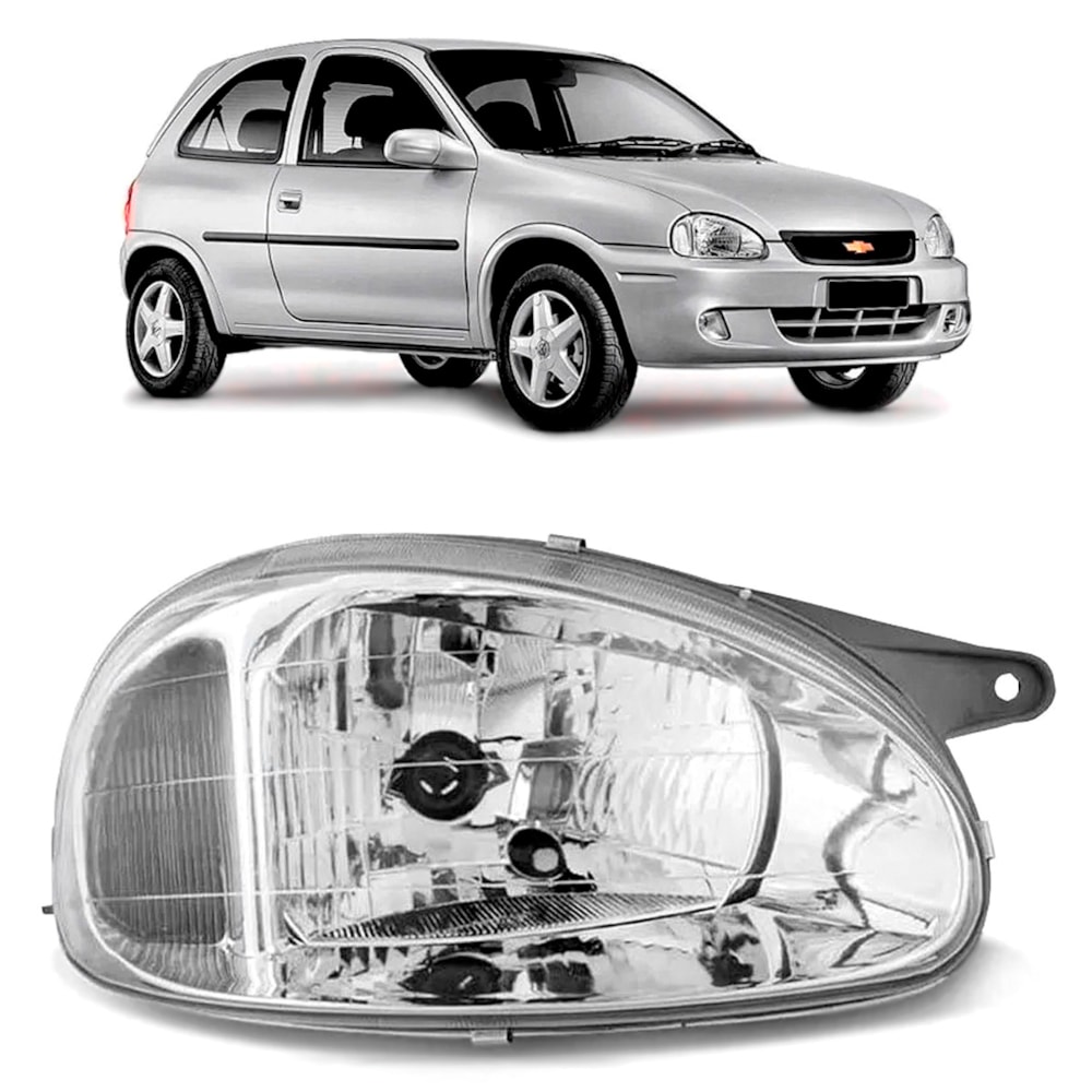 Farol Carcaça Cinza Corsa 94/2002