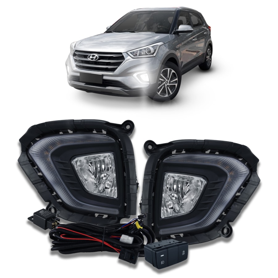Kit Farol Milha Creta 2020 2021 2022 2023