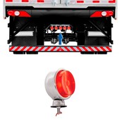 Lanterna Parachoque Bojuda Adap Vermelha Caminhão Adaptação