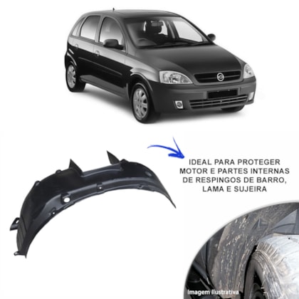 Par Moldura Vão de Roda GM Corsa Hatch 2003/2012 Dianteira - Delivery Peças