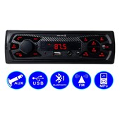 Rádio Automotivo Mp3 Fm Bluetooth Display Led Universal