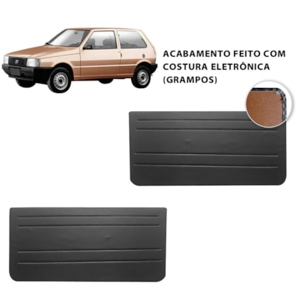 Jogo de Friso Lateral Fiat Uno 88 89 90 91 92 93 94 Preto 2 ou 4