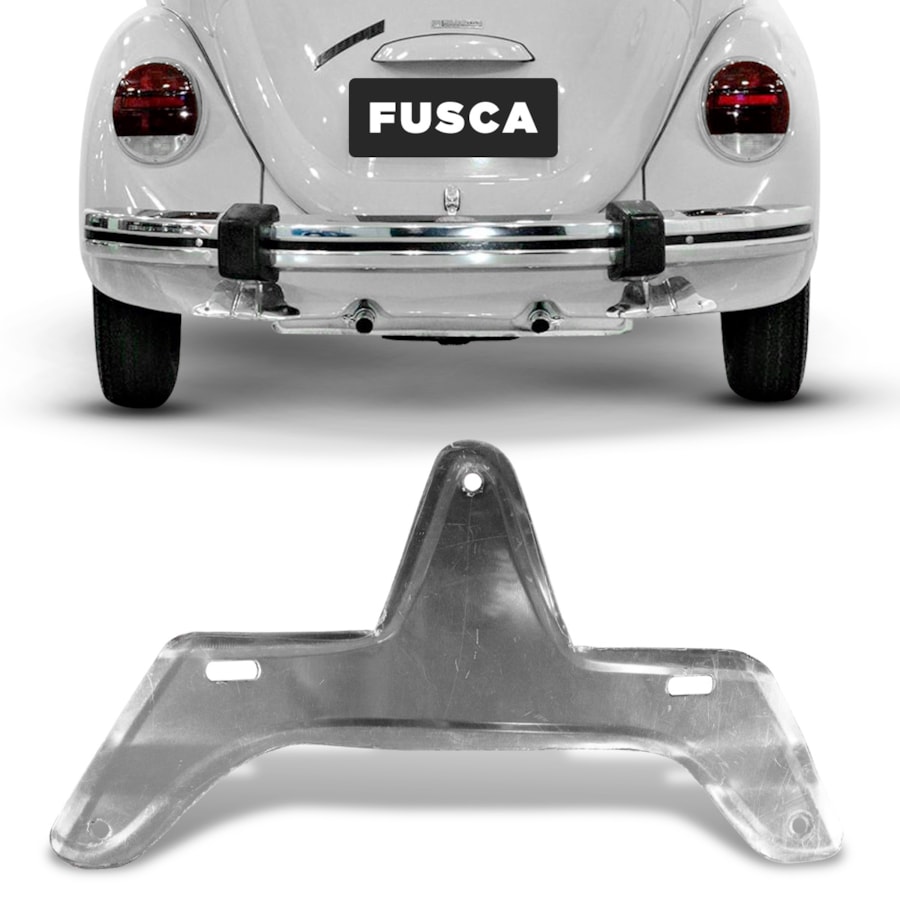 Suporte Placa Traseira Inox Fusca 70/96
